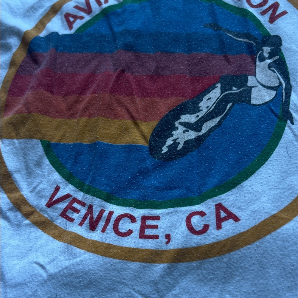 Aviator Nation White Tee with Colorful Logo - Picture 3 of 5